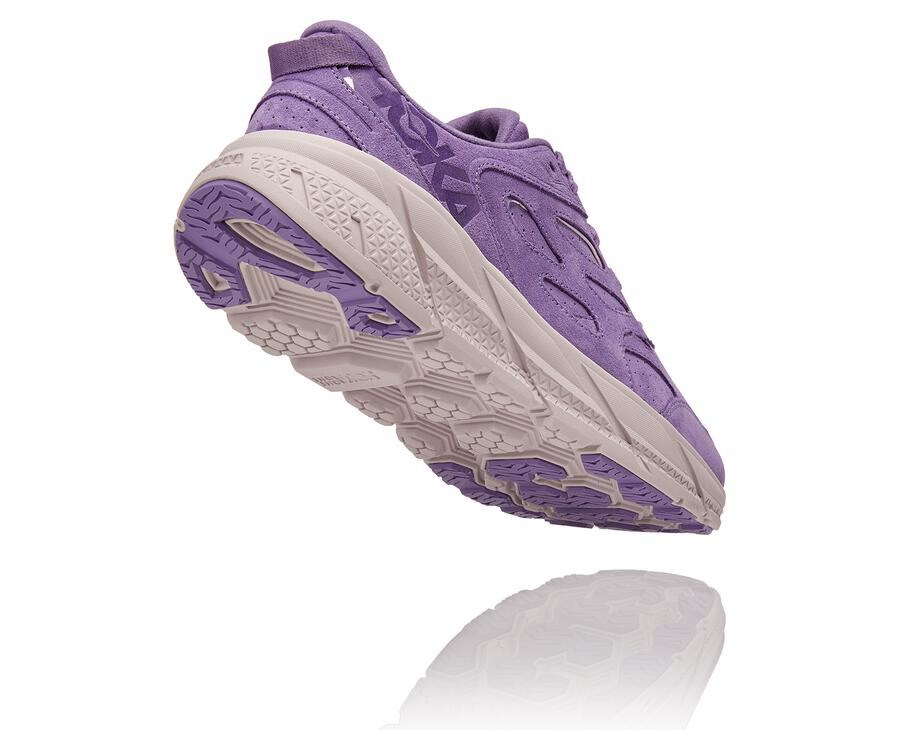 Zapatos Para Caminar Hoka One One Mujer Morados - Clifton L Suede - PICM38096